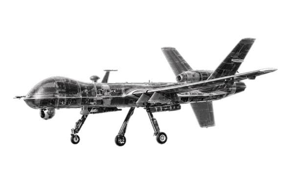 X-ray drawing of an unmanned aircraft