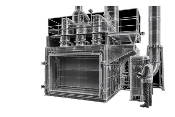X-ray drawing of a fixed destruction facility